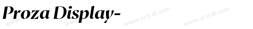 Proza Display字体转换